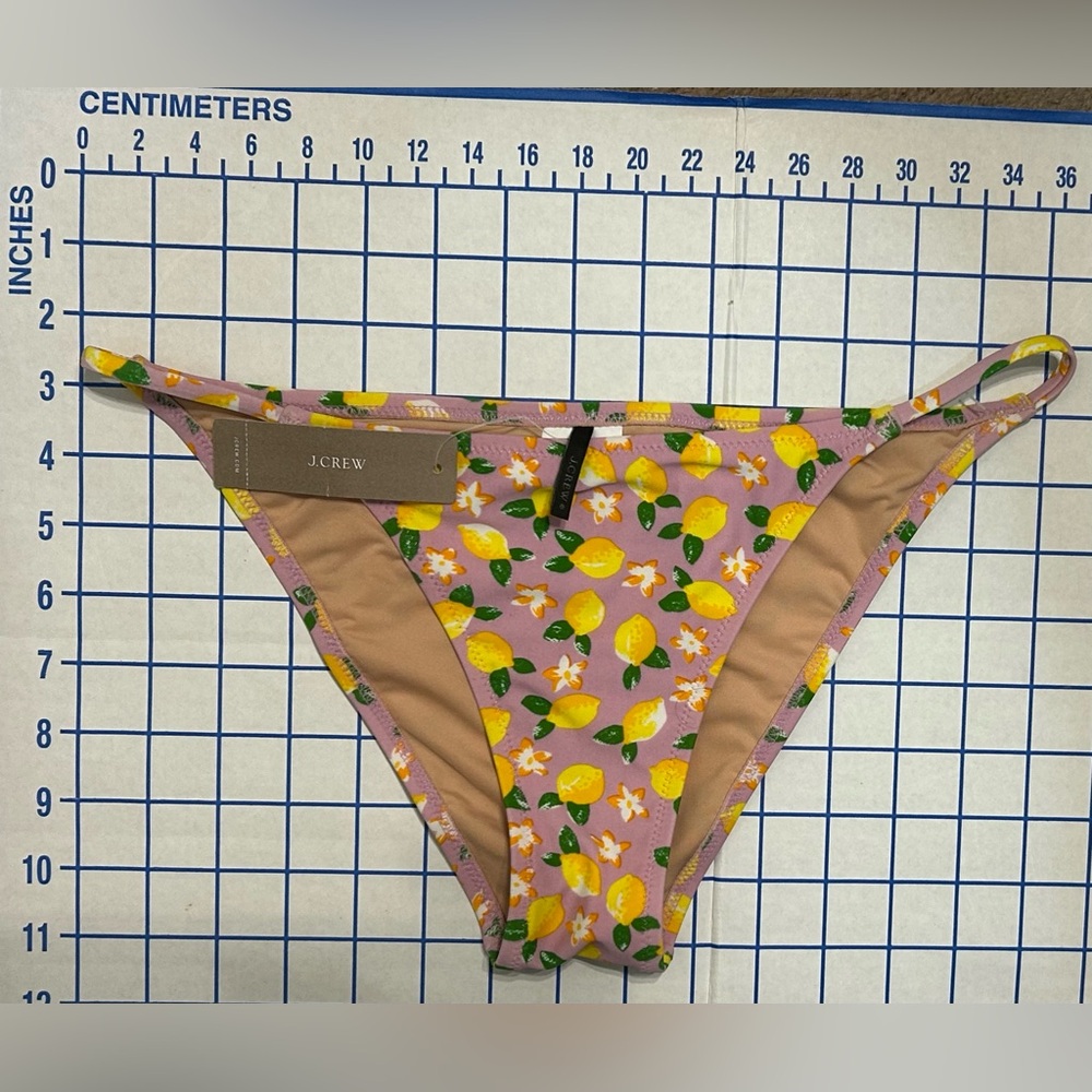 J. Crew Lemon Print Bikini Bottom
